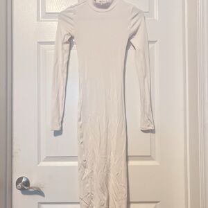 H&M Cream Long Sleeve Dress
